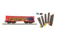 Set extensie sine cu terasament + vagon - H0 PIKO 55380 - Din nou in stoc ! 